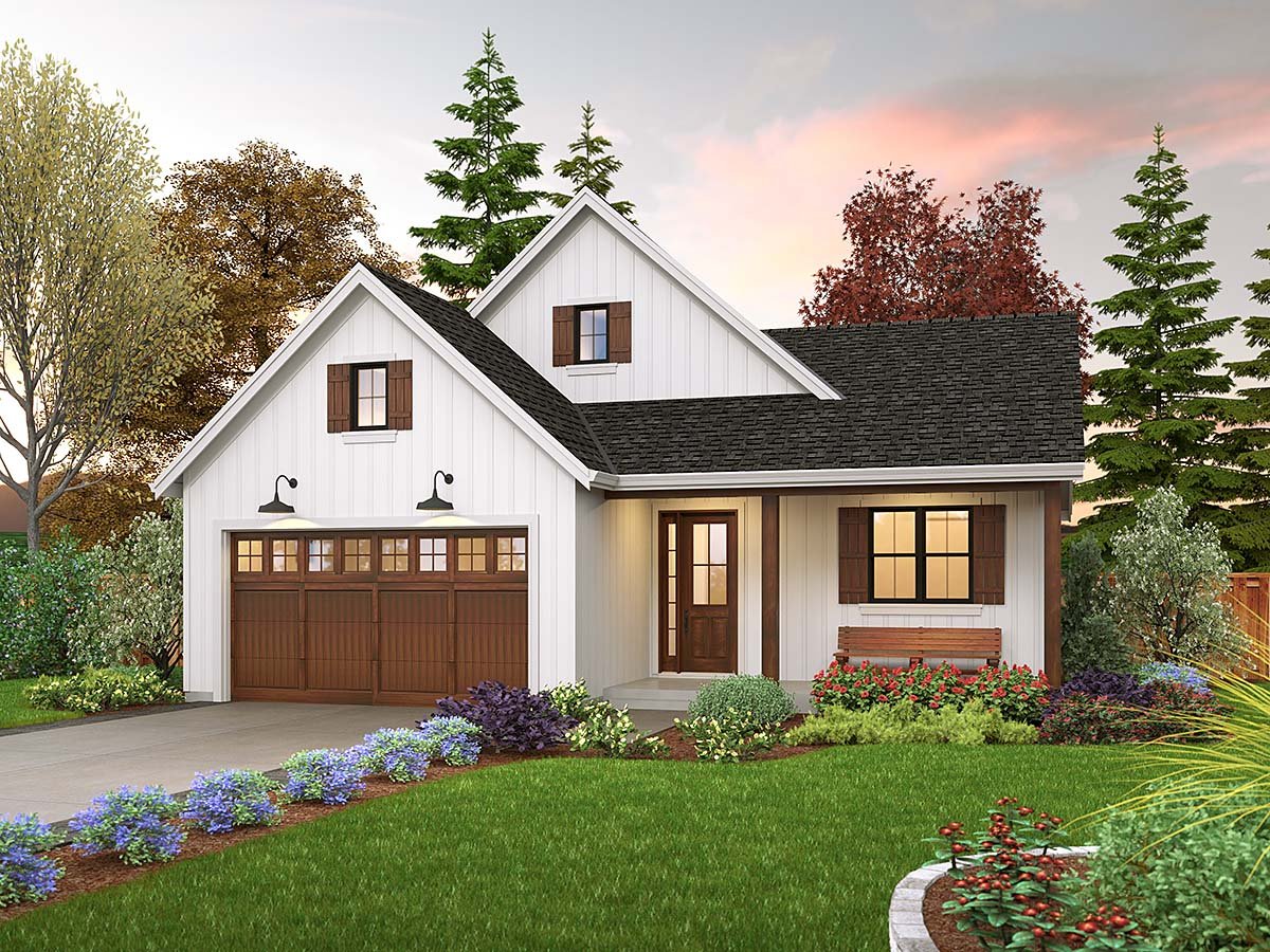 Contemporary, Farmhouse, Ranch House Plan 81310 with 3 Beds, 2 Baths, 2 Car Garage Elevation