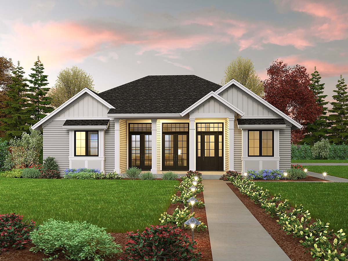 House Plan 81329 - Traditional Style with 1900 Sq Ft, 3 Bed, 2 Ba