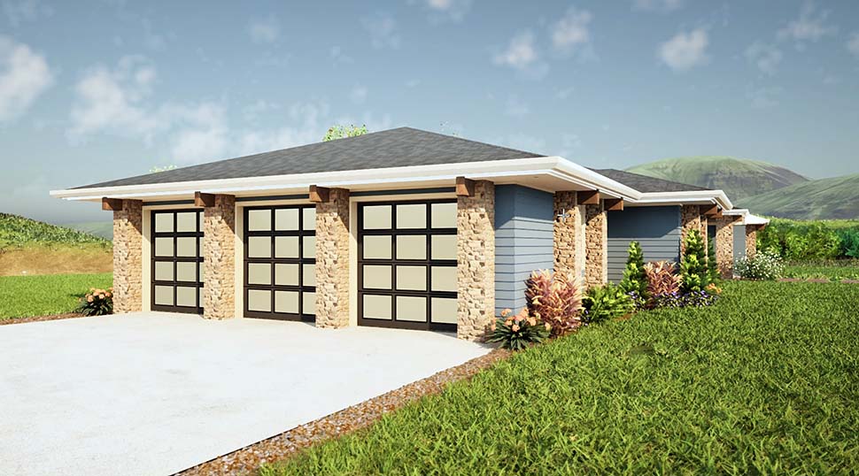 Modern, Prairie Style, Ranch Plan with 3073 Sq. Ft., 4 Bedrooms, 4 Bathrooms, 3 Car Garage Picture 10