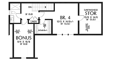 Farmhouse, Traditional House Plan 81349 with 4 Beds, 4 Baths, 3 Car Garage Second Level Plan