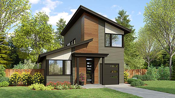 Contemporary, Modern House Plan 81353 with 4 Beds, 5 Baths, 1 Car Garage Elevation