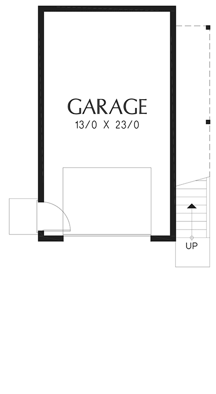 Cottage, Craftsman Garage-Living Plan 81372 with 1 Beds, 1 Baths, 1 Car Garage First Level Plan