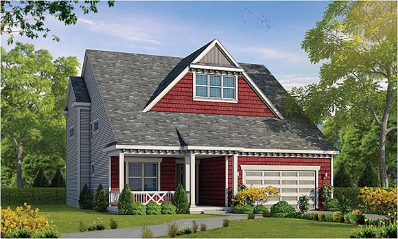 Bungalow, Craftsman House Plan 81436 with 3 Beds, 4 Baths, 2 Car Garage Elevation