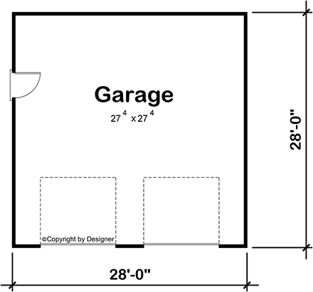 Traditional 2 Car Garage Plan 81446 First Level Plan