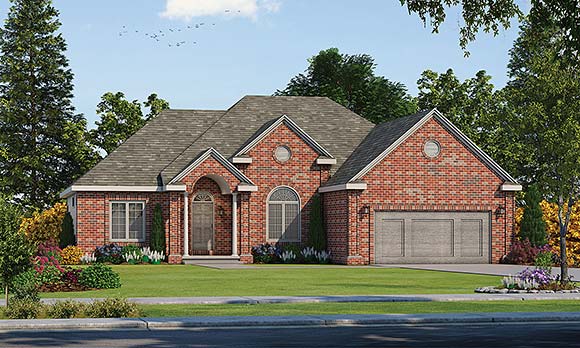Traditional House Plan 81448 with 3 Beds, 2 Baths, 2 Car Garage Elevation