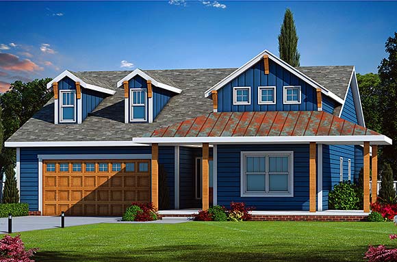 Country House Plan 81465 with 3 Beds, 2 Baths, 2 Car Garage Elevation