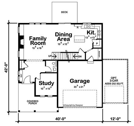 Farmhouse House Plan 81472 with 4 Beds, 3 Baths, 2 Car Garage First Level Plan