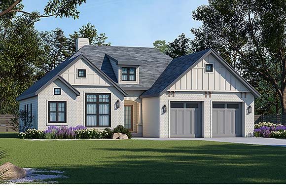 Craftsman House Plan 81482 with 2 Beds, 2 Baths, 2 Car Garage Elevation