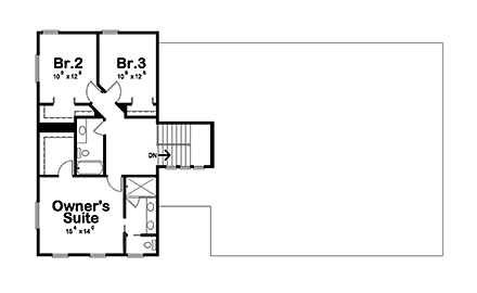 Barndominium, Farmhouse House Plan 81485 with 3 Beds, 3 Baths, 3 Car Garage Second Level Plan