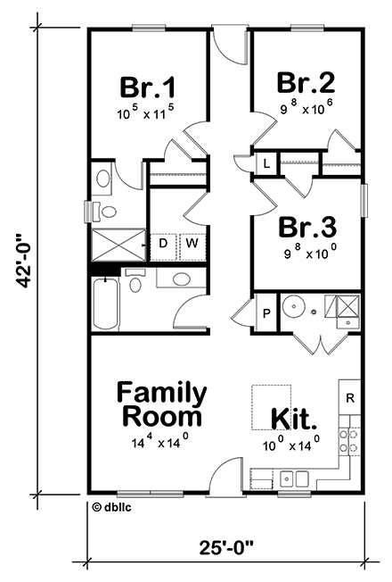 Cottage, Traditional House Plan 81486 with 3 Beds, 2 Baths First Level Plan