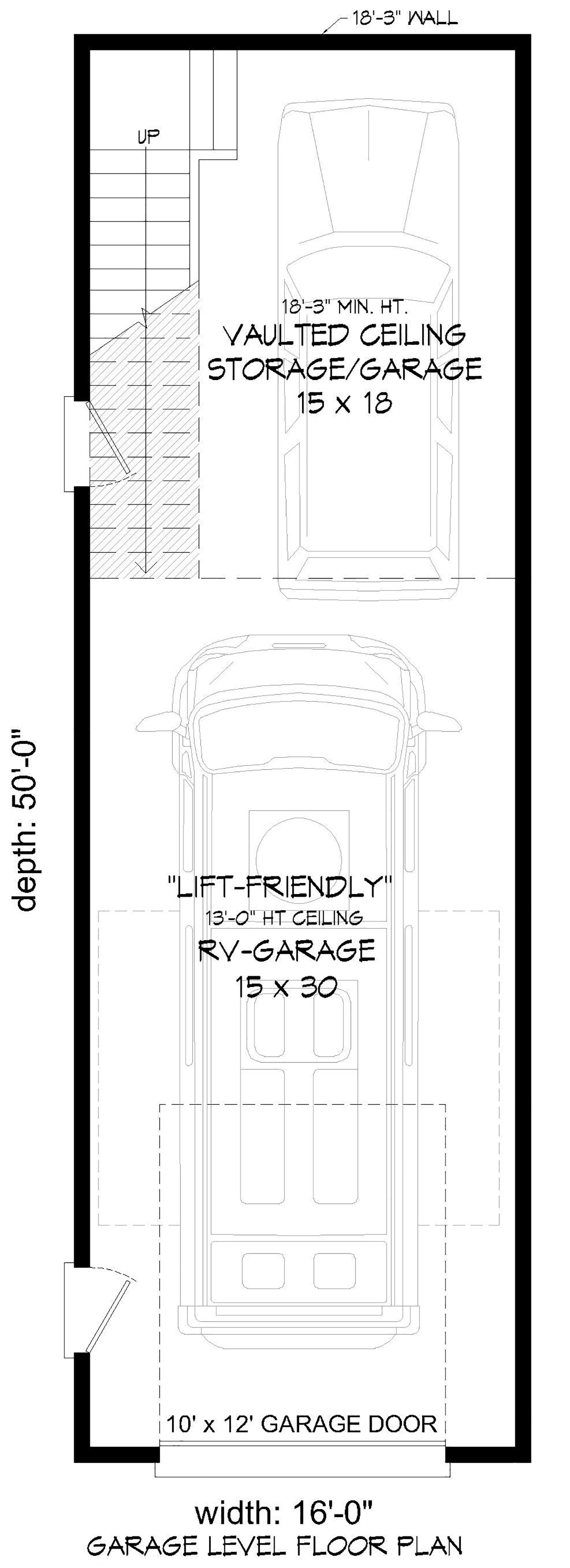 minimum size for two car garage