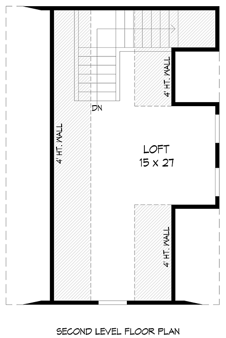 Contemporary 2 Car Garage Plan 81537 Second Level Plan