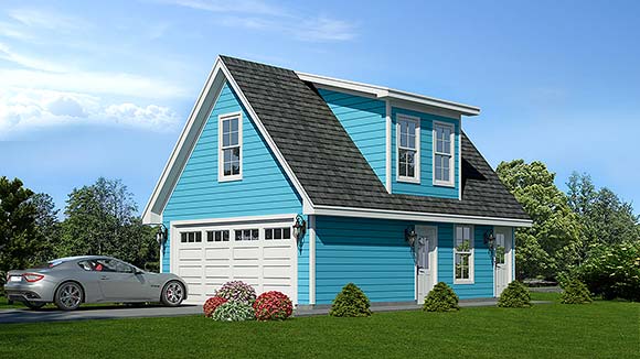 Contemporary 2 Car Garage Plan 81537 Elevation