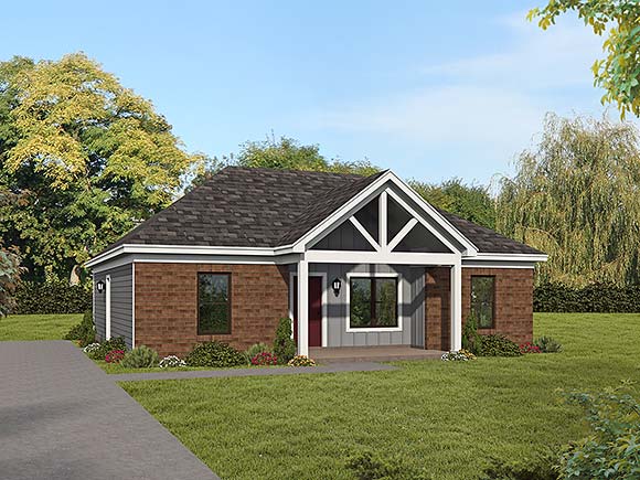 Traditional House Plan 81548 with 3 Beds, 2 Baths Elevation