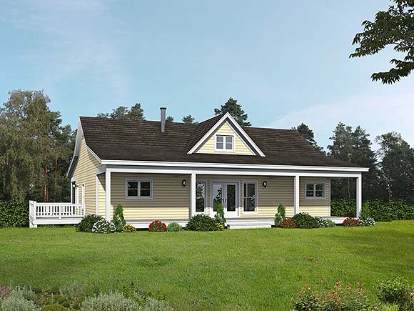 Country, Farmhouse, Ranch, Traditional House Plan 81551 with 2 Beds, 2 Baths Elevation