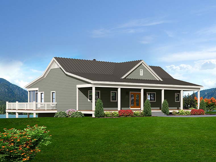 Country, Farmhouse, Ranch, Traditional Plan with 1740 Sq. Ft., 2 Bedrooms, 2 Bathrooms, 1 Car Garage Picture 6