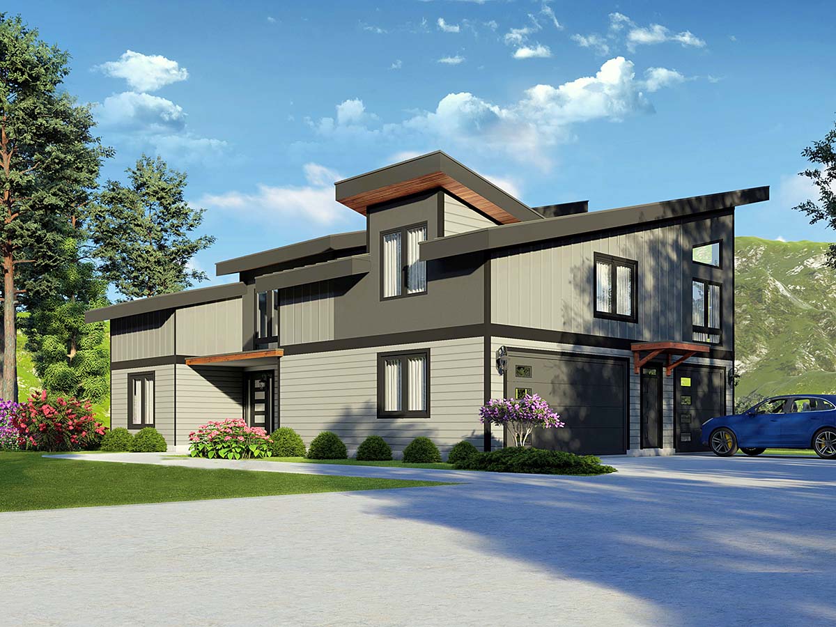 Contemporary, Modern Plan with 2985 Sq. Ft., 3 Bedrooms, 4 Bathrooms Elevation