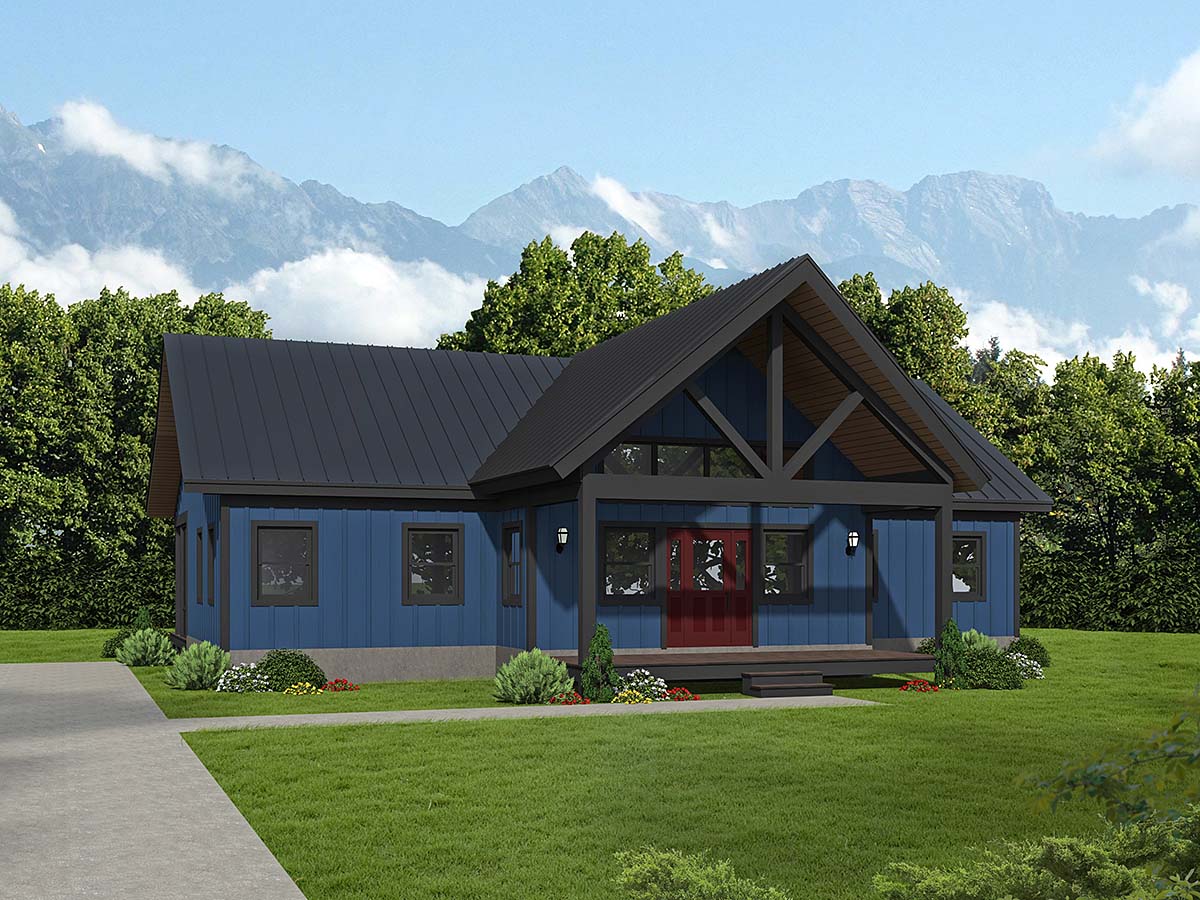 Country, Traditional Plan with 1571 Sq. Ft., 2 Bedrooms, 2 Bathrooms Elevation