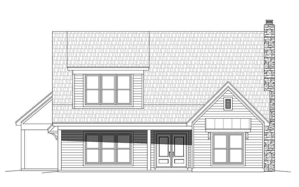 Country Plan with 3250 Sq. Ft., 5 Bedrooms, 4 Bathrooms, 2 Car Garage Picture 4