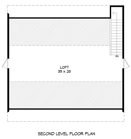Country, Farmhouse, Traditional 3 Car Garage Plan 81566 Second Level Plan