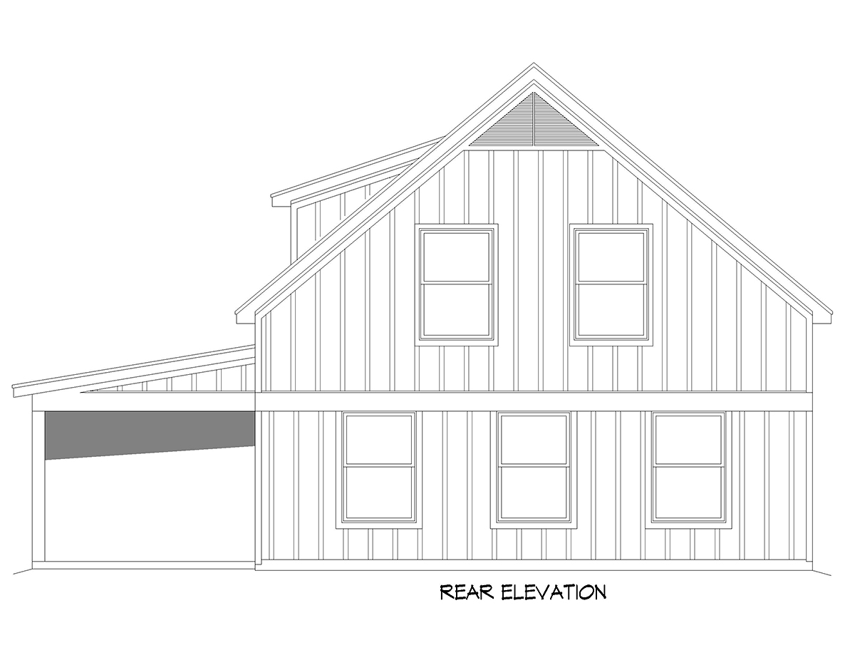 Garage-Living Plan 81589 - Traditional Style with 1134 Sq Ft