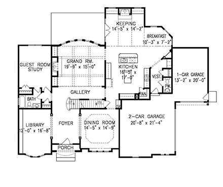 House Plan 81614 - Traditional Style with 4693 Sq Ft, 5 Bed, 5 Ba