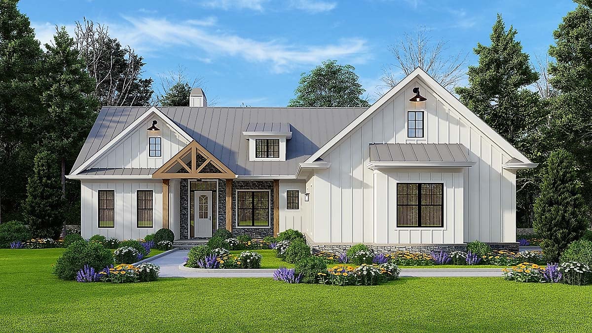 House Plan 81621 - Traditional Style with 1800 Sq Ft, 3 Bed, 2 Ba