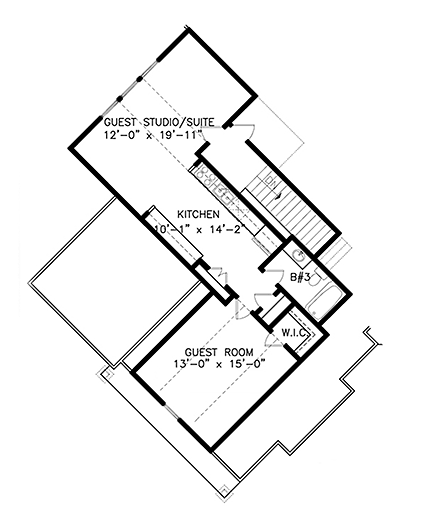 Farmhouse, Southern House Plan 81623 with 3 Beds, 3 Baths, 2 Car Garage Second Level Plan