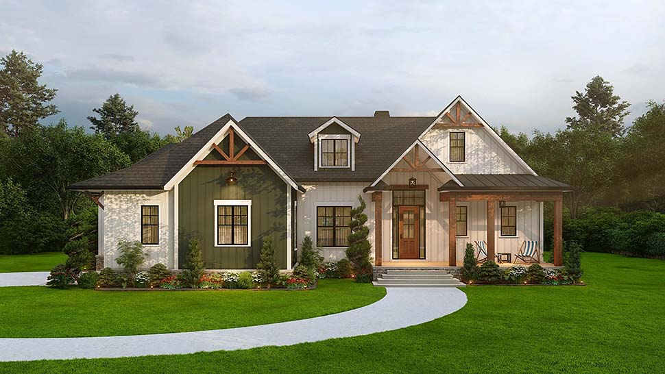 Farmhouse Plan with 2379 Sq. Ft., 3 Bedrooms, 3 Bathrooms, 2 Car Garage Picture 10