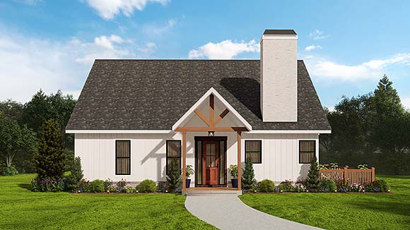 Farmhouse House Plan 81642 with 5 Beds, 4 Baths Elevation