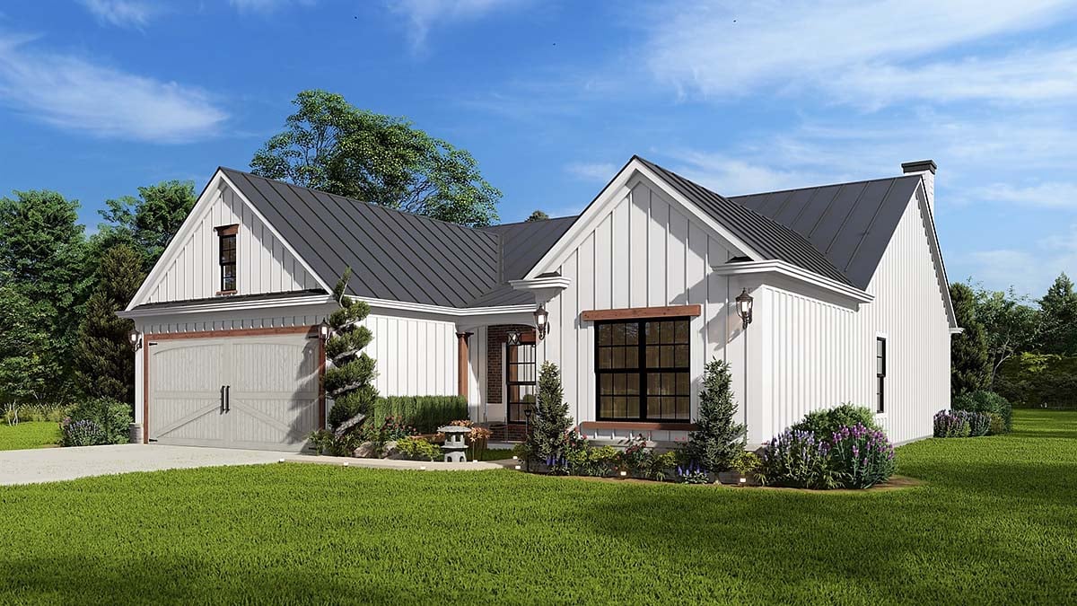 Farmhouse, Ranch, Traditional Plan with 1923 Sq. Ft., 3 Bedrooms, 2 Bathrooms, 2 Car Garage Picture 2