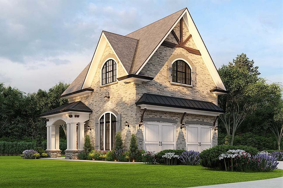 Craftsman, French Country, Traditional Plan with 650 Sq. Ft., 1 Bathrooms, 2 Car Garage Picture 5