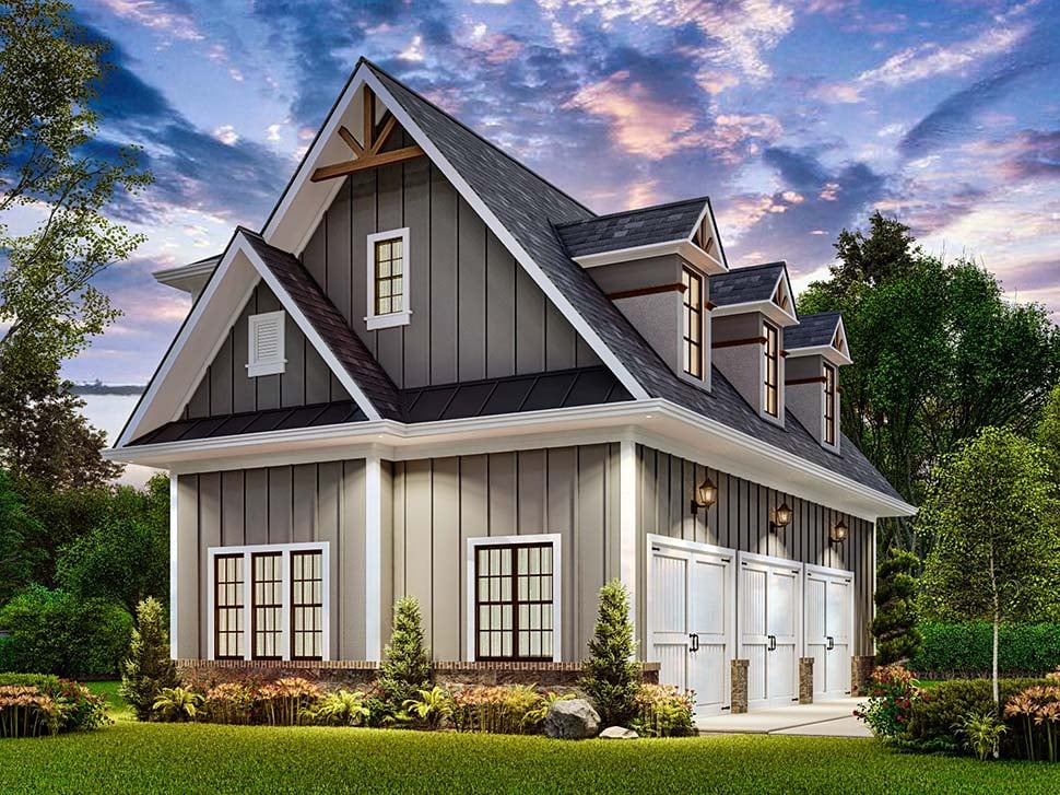 Bungalow, Craftsman, Traditional Plan with 814 Sq. Ft., 1 Bedrooms, 1 Bathrooms, 3 Car Garage Picture 7