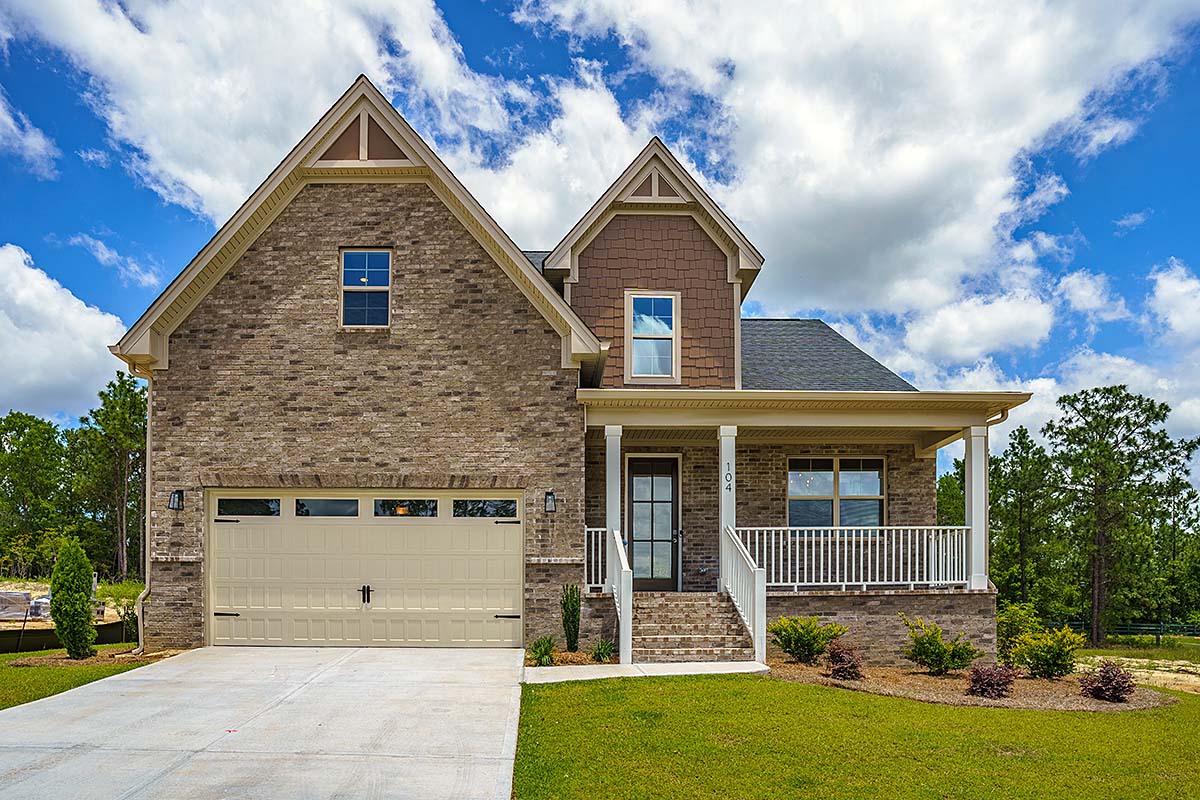 Traditional Plan with 3045 Sq. Ft., 4 Bedrooms, 4 Bathrooms, 2 Car Garage Elevation