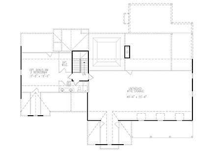 Farmhouse House Plan 81658 with 3 Beds, 3 Baths, 2 Car Garage Second Level Plan