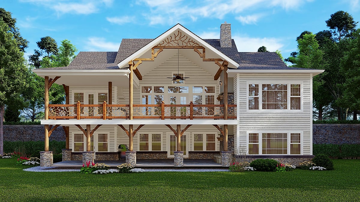 Craftsman-style ranch home with split-bedroom layout, image size:1200x675