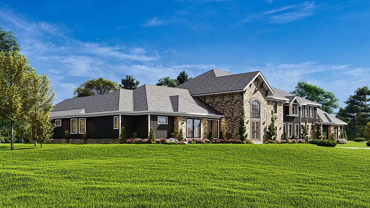 Contemporary Plan with 8339 Sq. Ft., 7 Bedrooms, 8 Bathrooms, 5 Car Garage Picture 3