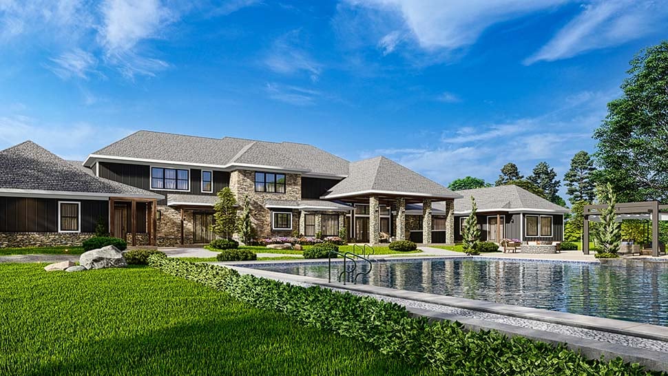 Contemporary Plan with 8339 Sq. Ft., 7 Bedrooms, 8 Bathrooms, 5 Car Garage Picture 5