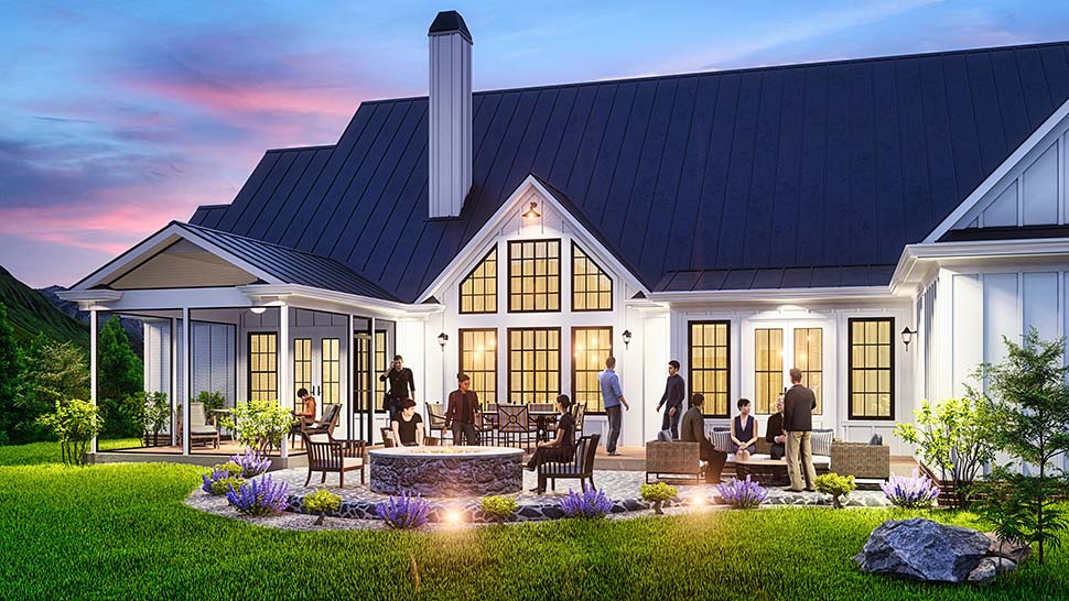 Country, Farmhouse Plan with 2845 Sq. Ft., 3 Bedrooms, 4 Bathrooms, 2 Car Garage Picture 15