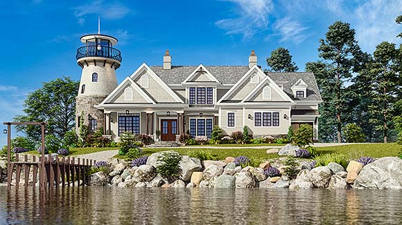 Cape Cod, Coastal, Colonial, Cottage, Craftsman, Traditional House Plan 81669 with 4 Beds, 4 Baths, 3 Car Garage Elevation
