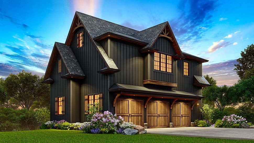 Country, Craftsman, Farmhouse, Traditional Plan with 942 Sq. Ft., 1 Bedrooms, 1 Bathrooms, 3 Car Garage Picture 8