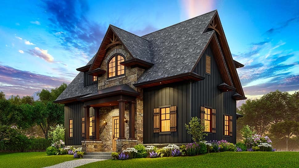 Country, Craftsman, Farmhouse, Traditional Plan with 942 Sq. Ft., 1 Bedrooms, 1 Bathrooms, 3 Car Garage Picture 9
