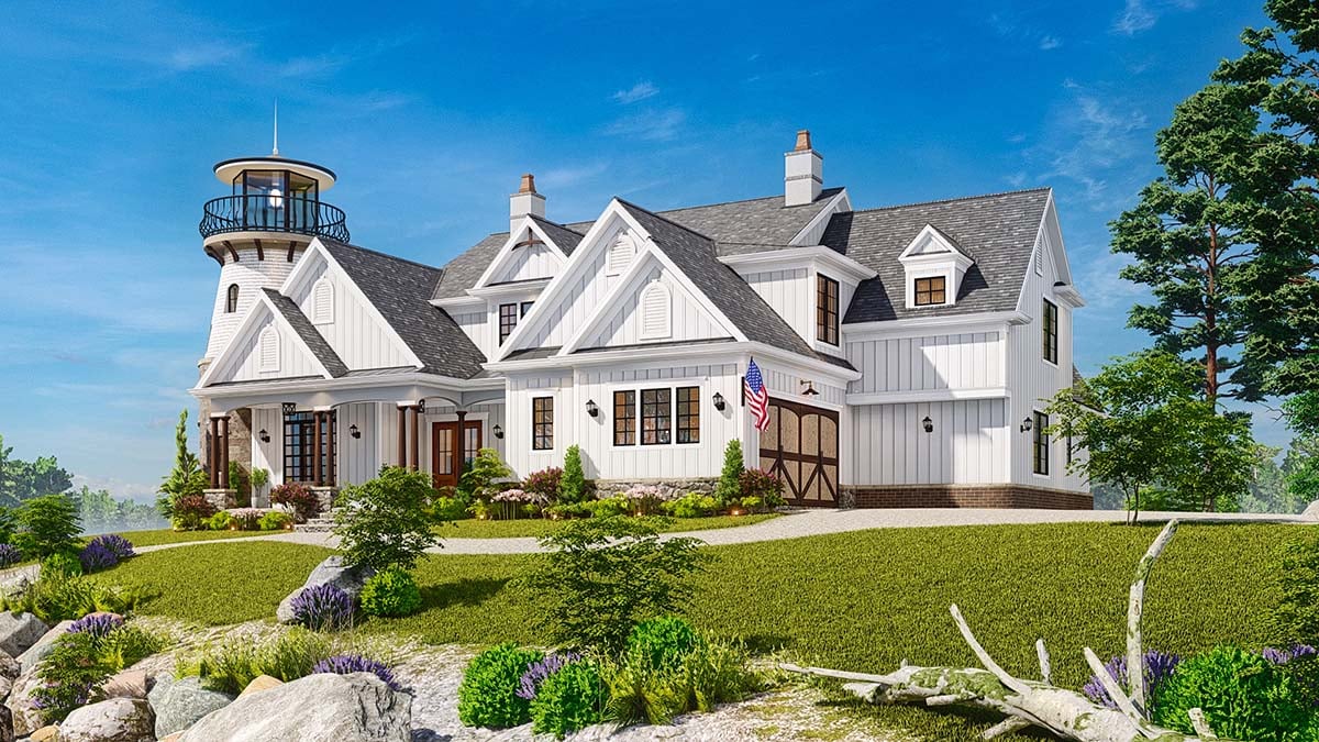 Coastal, Contemporary, Country, Craftsman, Farmhouse Plan with 3652 Sq. Ft., 5 Bedrooms, 5 Bathrooms, 2 Car Garage Picture 2