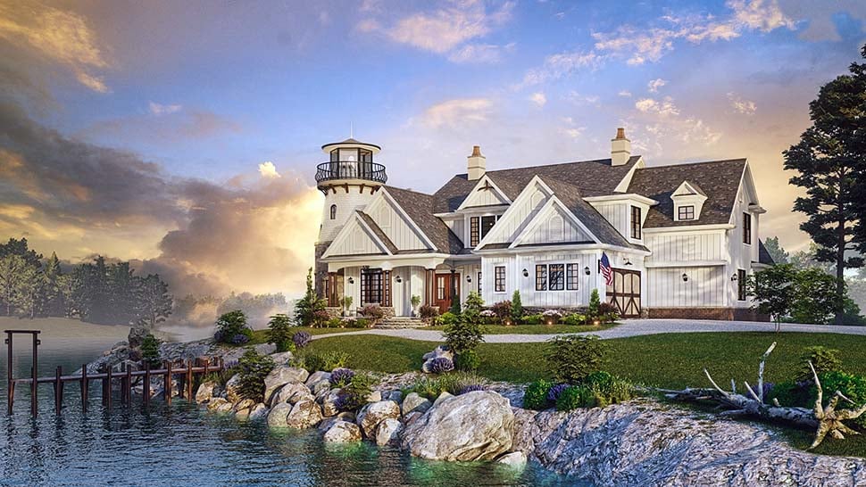 Coastal, Contemporary, Country, Craftsman, Farmhouse Plan with 3652 Sq. Ft., 5 Bedrooms, 5 Bathrooms, 2 Car Garage Picture 9