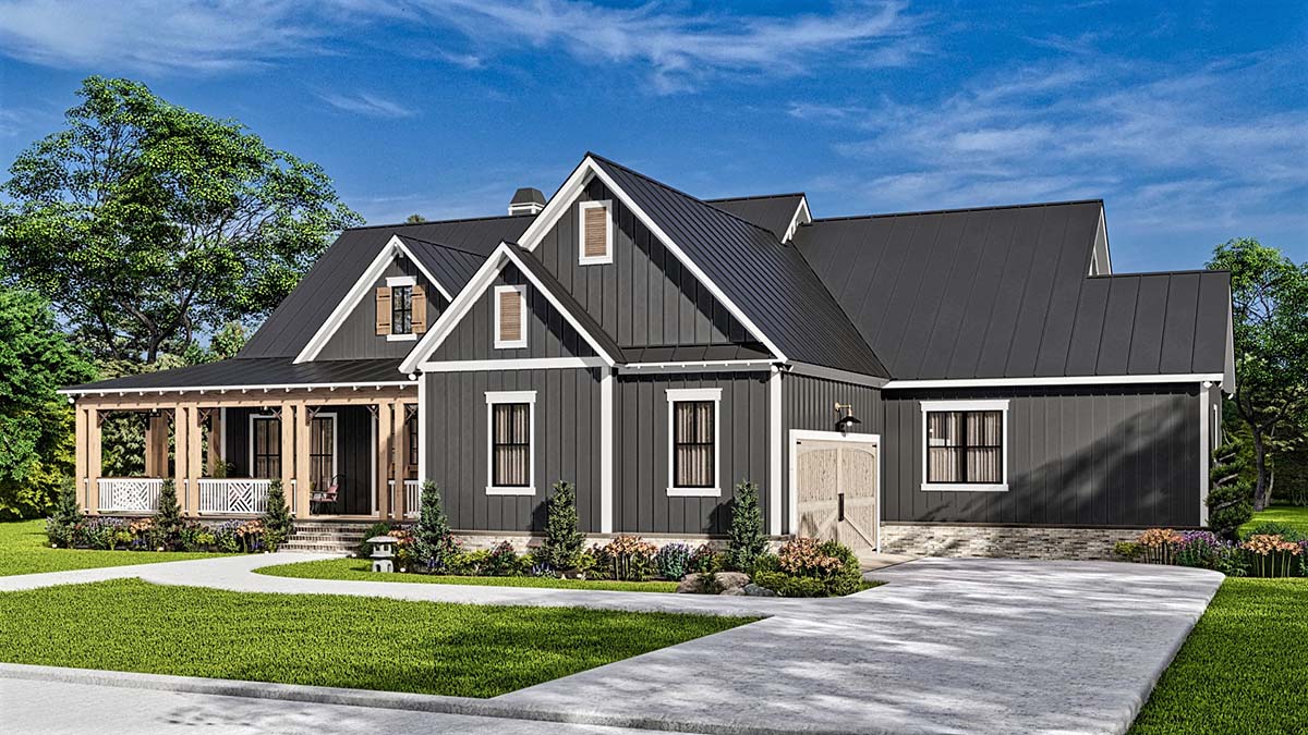 Craftsman, Ranch Plan with 2761 Sq. Ft., 3 Bedrooms, 3 Bathrooms, 2 Car Garage Picture 2
