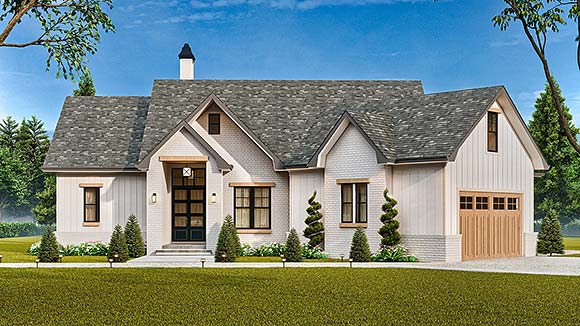 Country, Craftsman, Traditional House Plan 81694 with 3 Beds, 2 Baths, 2 Car Garage Elevation