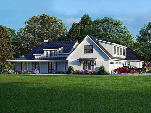 European, French Country, Ranch House Plan 81724 with 2 Beds, 4 Baths, 3 Car Garage Elevation