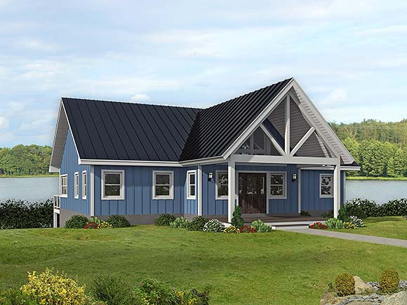 Contemporary, Country, Traditional House Plan 81729 with 2 Beds, 2 Baths Elevation