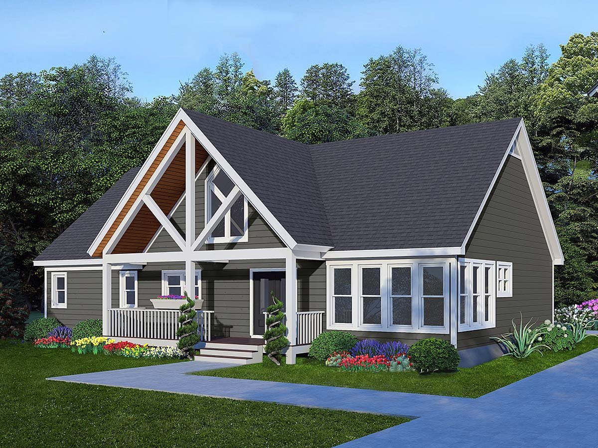 House Plan 81738 - Traditional Style with 1939 Sq Ft, 2 Bed, 2 Ba