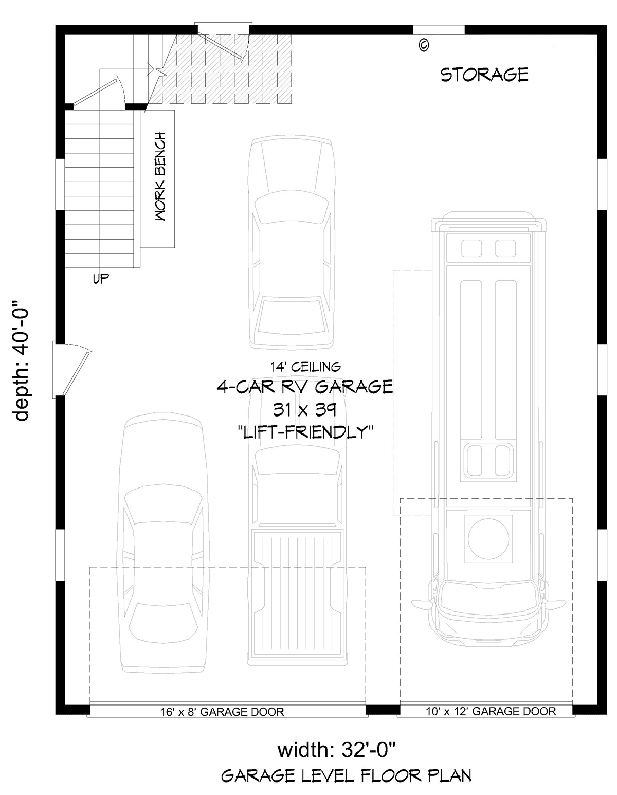 garage door dimensional drawings